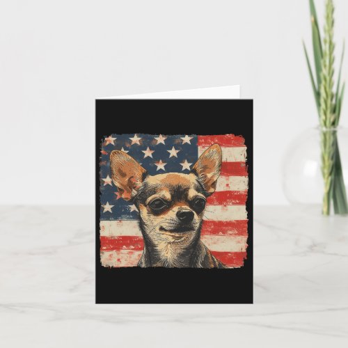 4th Of July Shirt Chihuahua Dog Men Women  Card