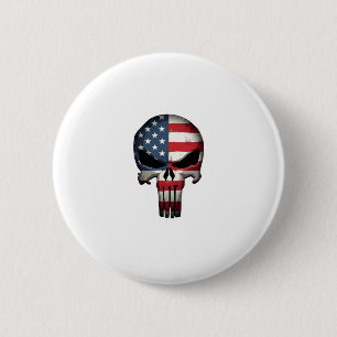 4th Of July Shirt For Women Men American Flag Skul Button