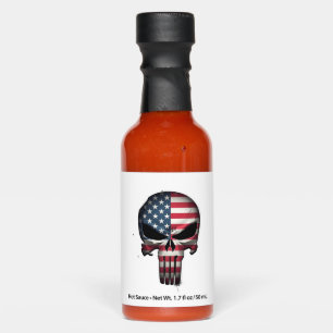 4th Of July Shirt For Women Men American Flag Skul Hot Sauces