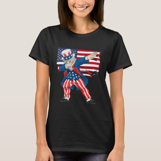 4th Of July Shirts For Kids Funny Dabbing Uncle Sa (Front)