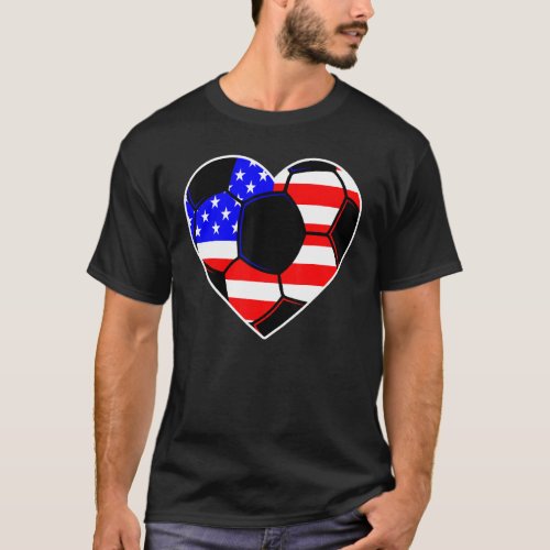 4th Of July Soccer Ball Patriotic American Flag Sp T_Shirt