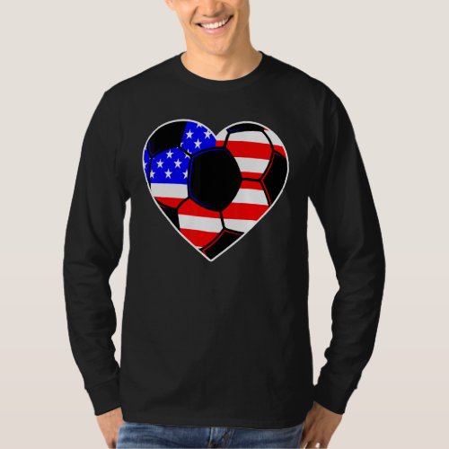 4th Of July Soccer Ball Patriotic American Flag Sp T_Shirt