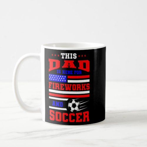 4th Of July Soccer Dad American Flag Sport Usa Fat Coffee Mug