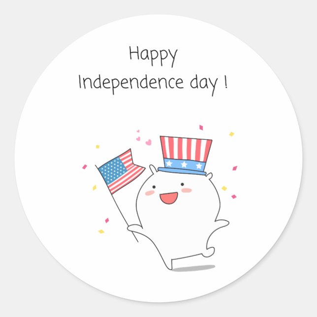 4th of July Special Classic Round Sticker (Front)