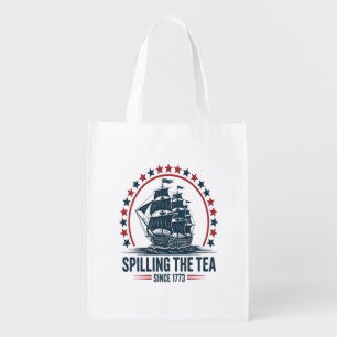 4Th Of July Spilling The Tea Since 1773 Fourth Of Grocery Bag