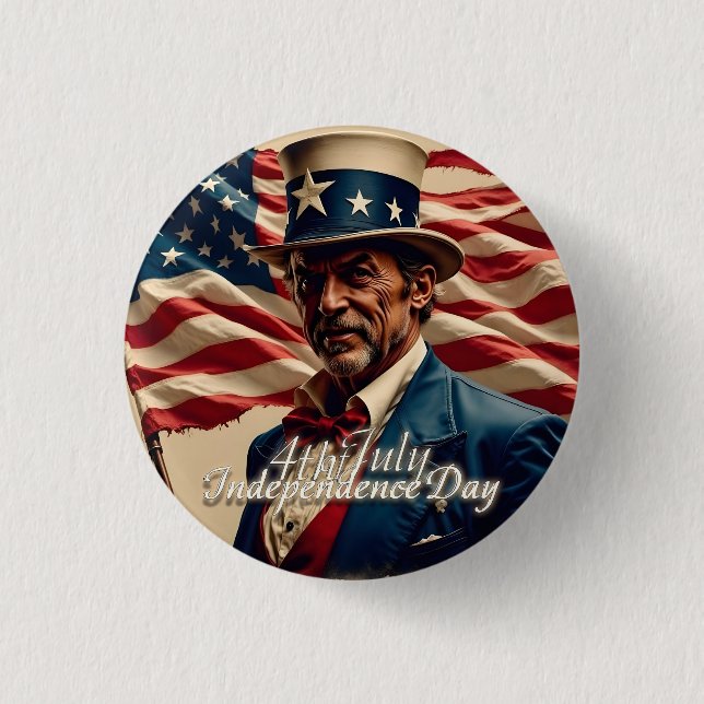 4th of July – Spirit of Independence Button (Front)
