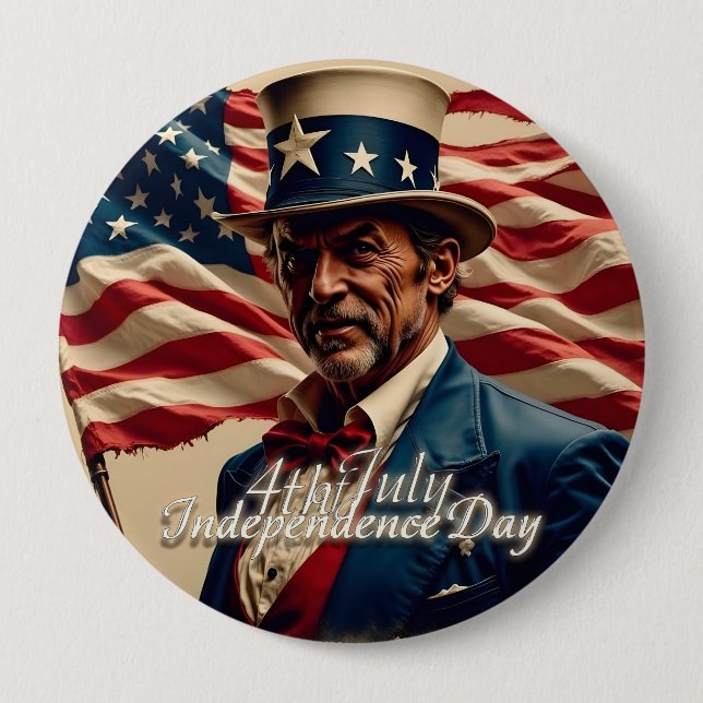 4th of July – Spirit of Independence Button (Front)