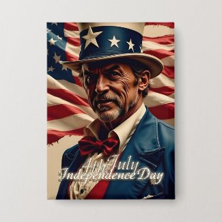 4th of July – Spirit of Independence Button