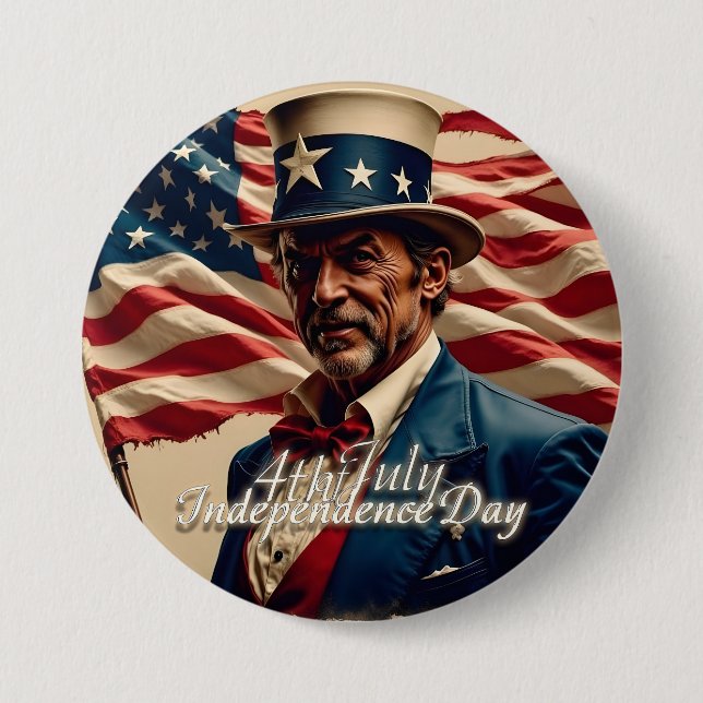 4th of July – Spirit of Independence Button (Front)