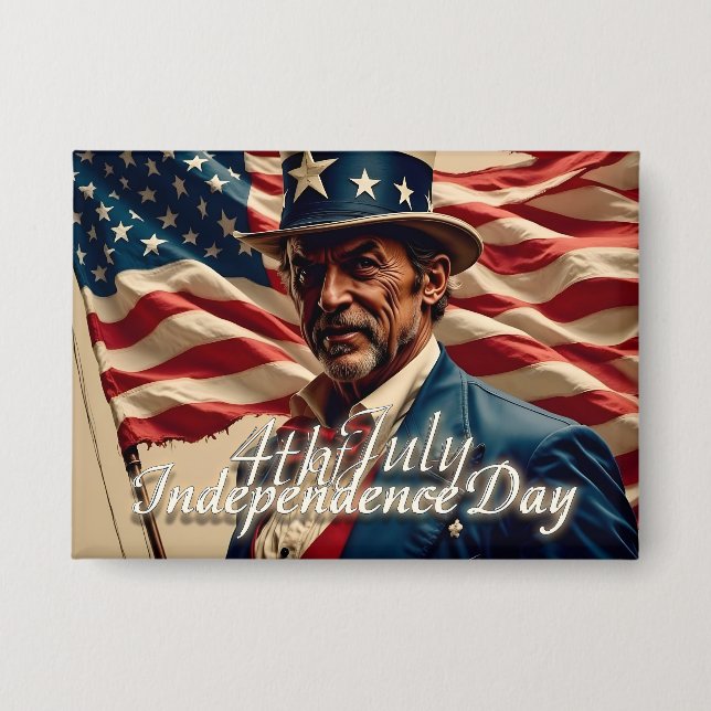 4th of July – Spirit of Independence Button (Front)