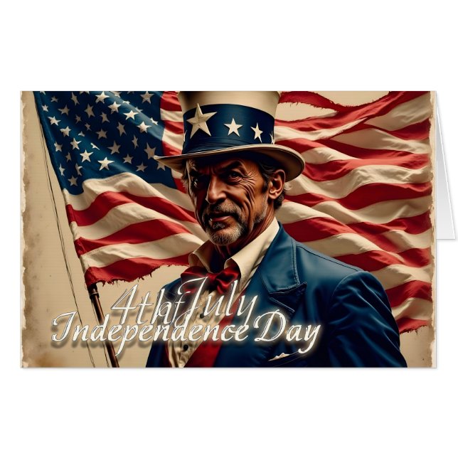 4th of July – Spirit of Independence Card (Front Horizontal)