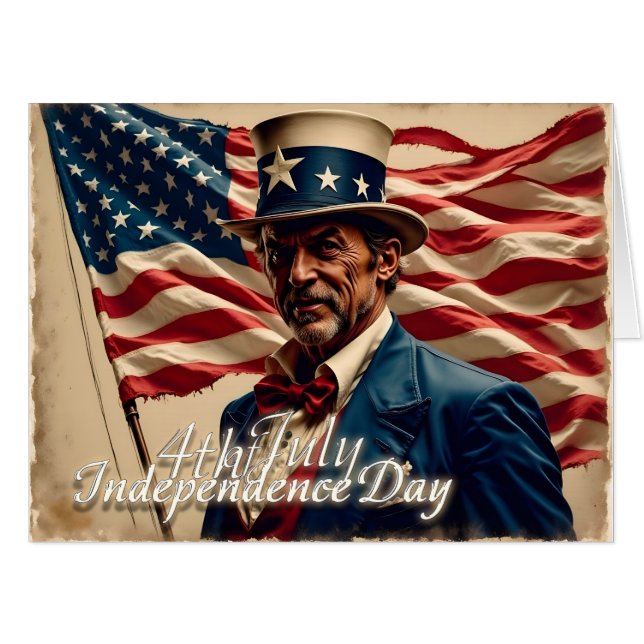4th of July – Spirit of Independence Card (Front Horizontal)