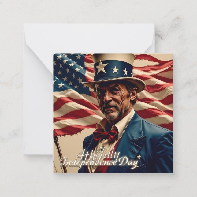 4th of July – Spirit of Independence Note Card (Front)