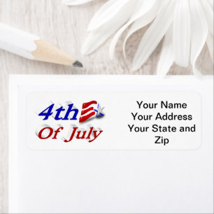 4th of July Star Stripes Label