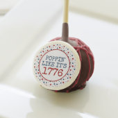 4th of July Stars 1776 Patriotic Pattern Cake Pops (Front Insitu)