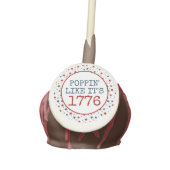 4th of July Stars 1776 Patriotic Pattern Cake Pops (Front)