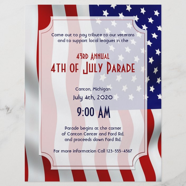 4th of July Stars and Stripes Forever Flag Flyer | Zazzle.com