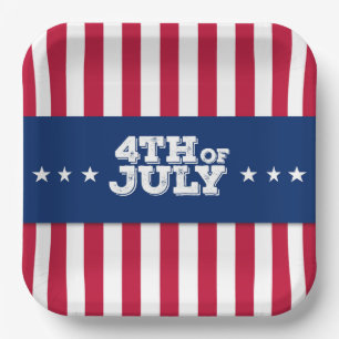 4th of July Stars and Stripes  Paper Plates