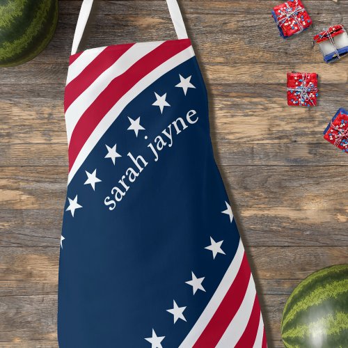 4th of July Stars and Stripes Patriotic Apron