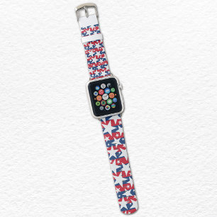 4th of July Stars and Stripes Red White Blue Apple Watch Band