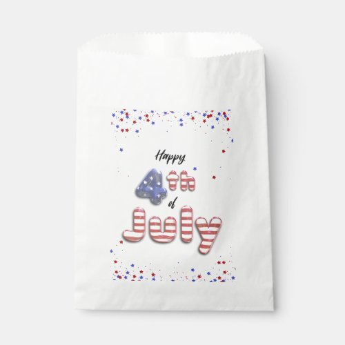 4th of July Stars Stripes Foil Balloons Favor Bag