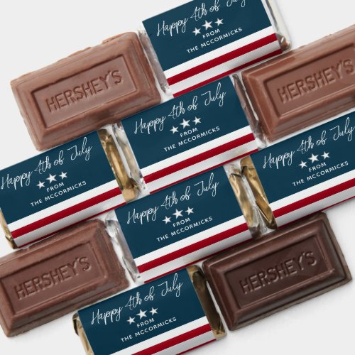 4th of July Stars Stripes Personalized Treats Hersheys Miniatures