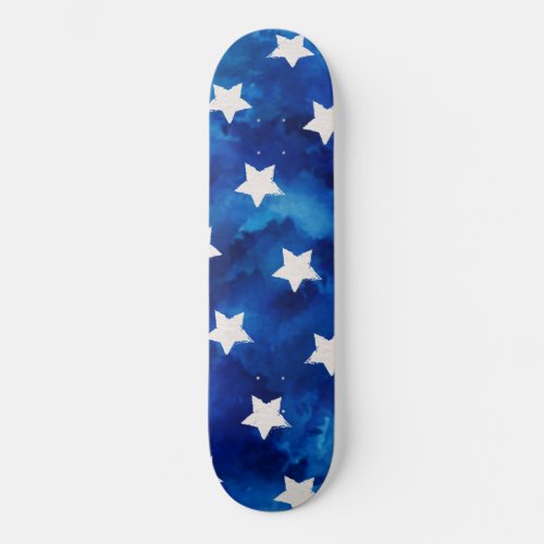 4th Of July Stars Tie Dye Pattern Party Skateboard