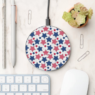 4th Of July Stars Wireless Charger