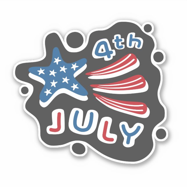 4th of July Sticker (Front)