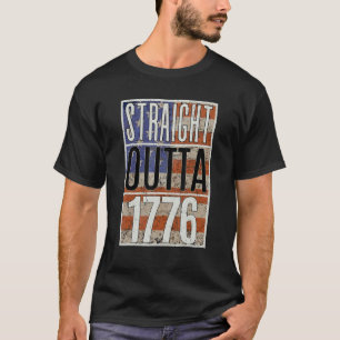 4th of July Straight Outta 1776 US Flag  America T-Shirt