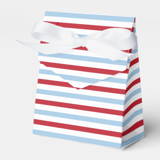 4th of July Striped Favor Box (Front Side)