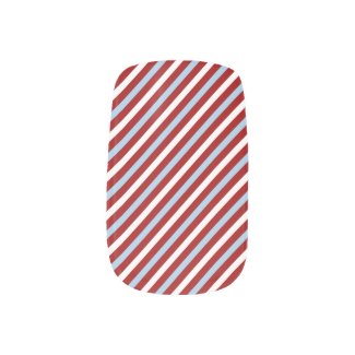 4th of July Stripes Pattern Nail Art
