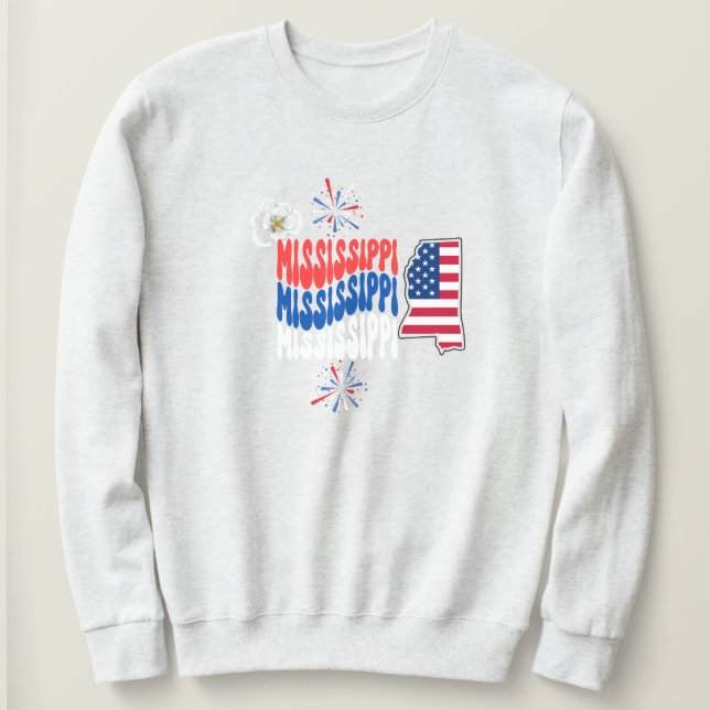 4th of July/Summer/Mississippi Summer Sweatshirt (Design Front)
