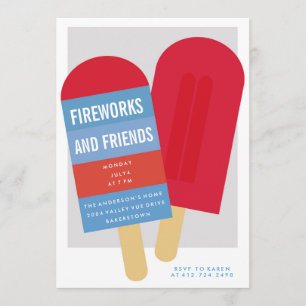 4th of JULY SUMMER PARTY INVITATION invite