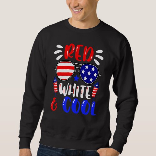 4th Of July Sunglasses Red White Cool Patriotic Sweatshirt