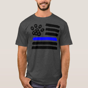 4th Of July T K9 Thin Blue Line Police Dog Gift T-Shirt