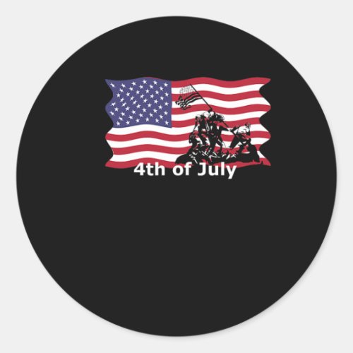 4th Of July T Shirts Iwo Jima  Classic Round Sticker