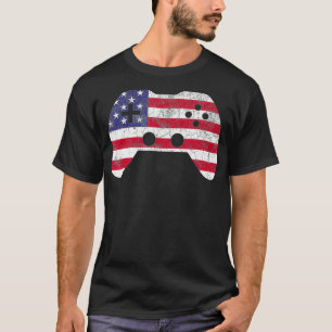4th Of July T Video Game Gamer Kids Boys Men USA T-Shirt