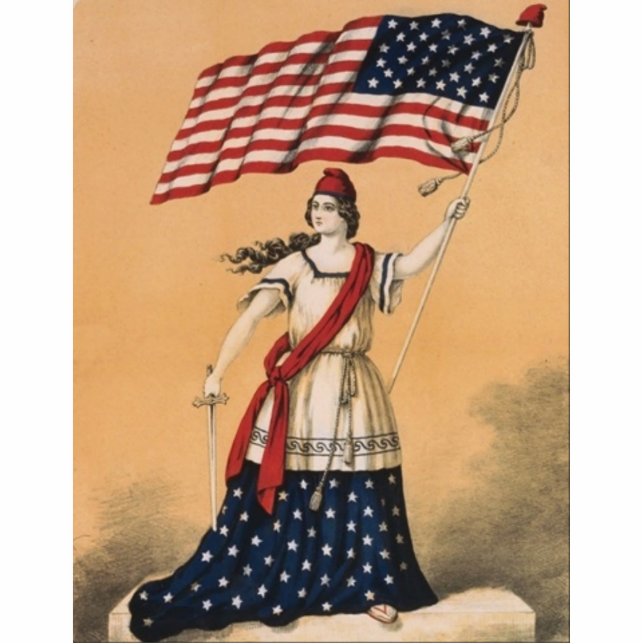 4th of July Table Centerpiece - PATRIOTIC SYMBOLS Cutout (Front)