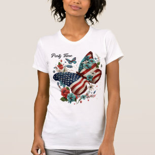 4th of July Tee Shirt with Butterfly