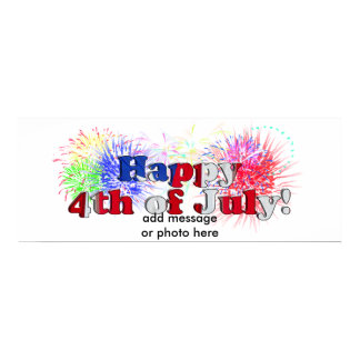 4th of July Text With Fireworks (1) Poster