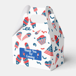4th Of July Thank You Favor Boxes