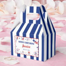 4th Of July Theme Hand Drawn Birthday Favor Boxes