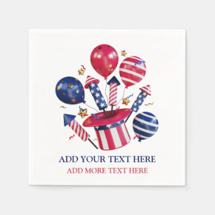 4th Of July Theme Napkins