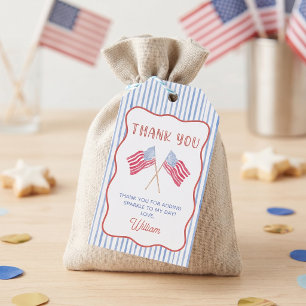 4th of July Themed Boy Birthday Gift Tags