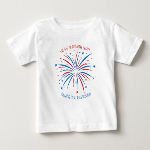4th of July Themed Kids T_Shirt with Fireworks