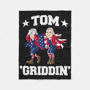 4th Of July Thomas Jefferson Griddy Tom Griddin Fleece Blanket