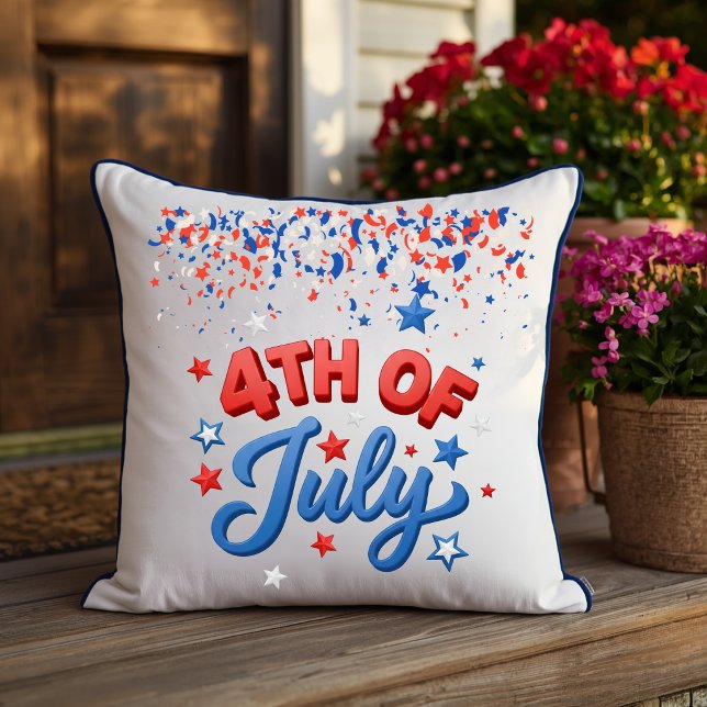 4th of July  Throw Pillow (Creator Uploaded)