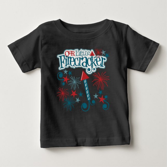 4th of July Toddler Black T shirt (Front)