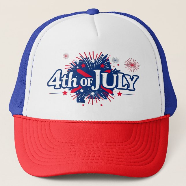 4TH OF JULY  TRUCKER HAT (Front)